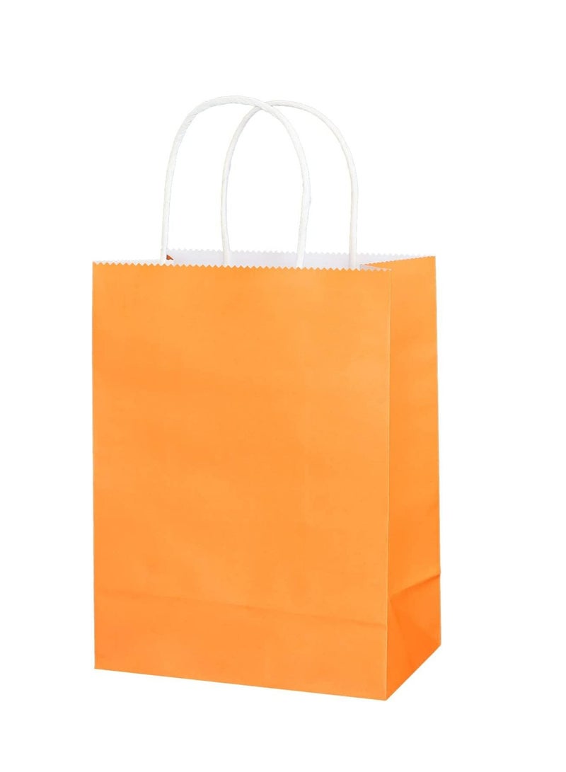ECVV Gift Bags 48 Pieces Set Eco-Friendly Paper Bags With Handles Bulk Paper Bags Shopping Bags Kraft Bags Retail Bags Party Bags (ORANGE, 21 * 15 * 8 Cm) - Image 1