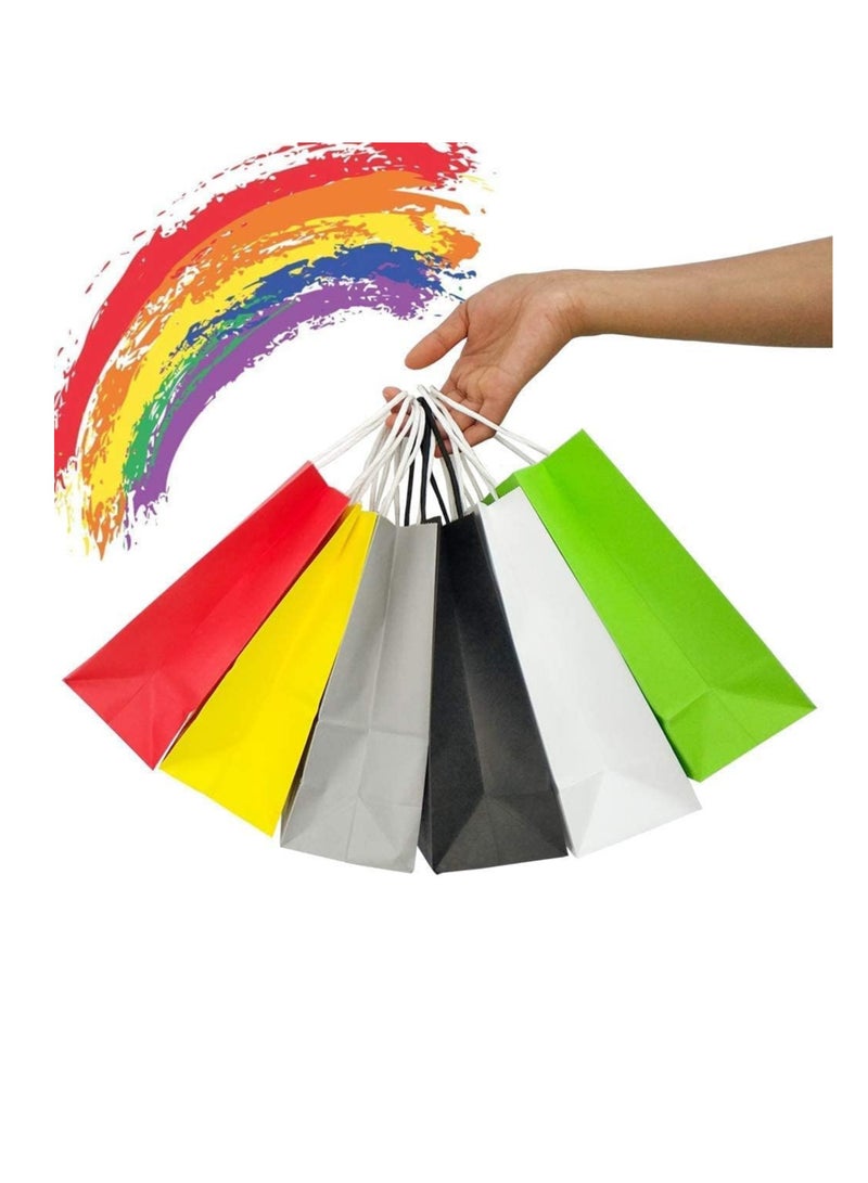 ECVV Gift Bags 48 Pieces Set Eco-Friendly Paper Bags With Handles Bulk Paper Bags Shopping Bags Kraft Bags Retail Bags Party Bags (ORANGE, 21 * 15 * 8 Cm) - Image 5