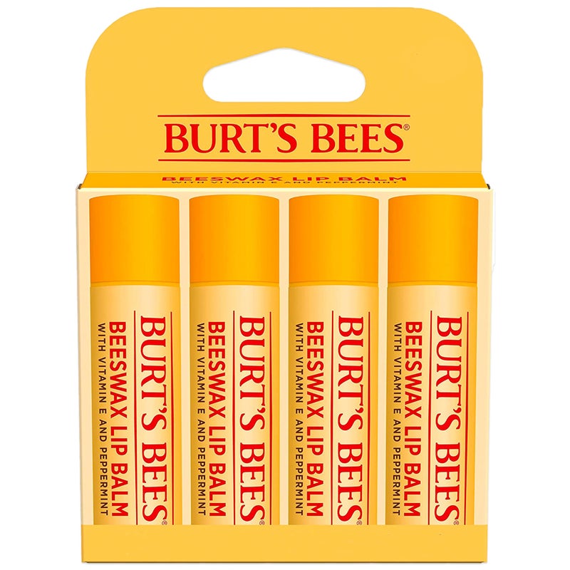 Burt's Bees Lip Balm - Original Beeswax, Lip Moisturizer With Responsibly Sourced Beeswax, Tint-Free, Natural Origin Conditioning Treatment, 4 Tubes, 0.15 oz. - Image 1