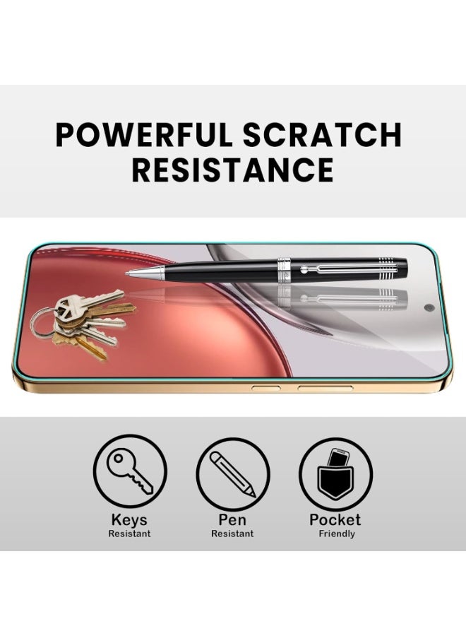 عبوة من قطعتين من الزجاج لهاتف Honor X9D، واقي شاشة زجاجي مقوى مقاوم للخدش من الحافة إلى الحافة، صلابة 9H، فيلم زجاجي مقوى لهاتف Honor X9D - Image 5