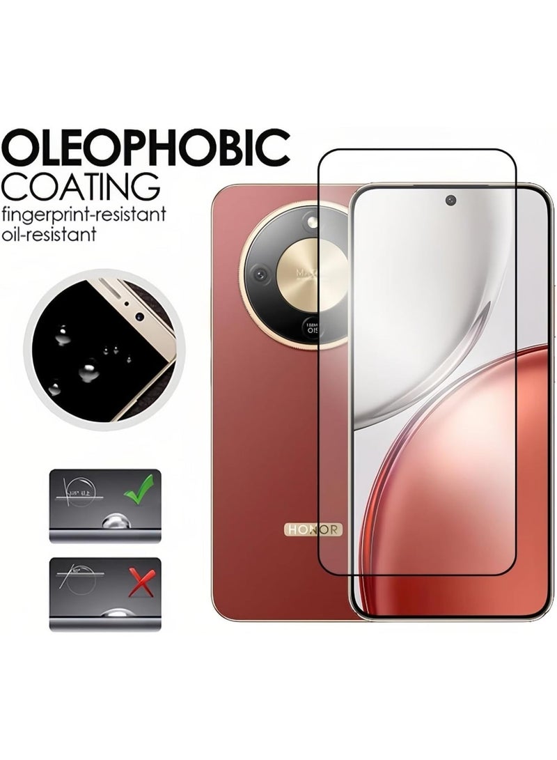 عبوة من قطعتين من الزجاج لهاتف Honor X9D، واقي شاشة زجاجي مقوى مقاوم للخدش من الحافة إلى الحافة، صلابة 9H، فيلم زجاجي مقوى لهاتف Honor X9D - Image 3