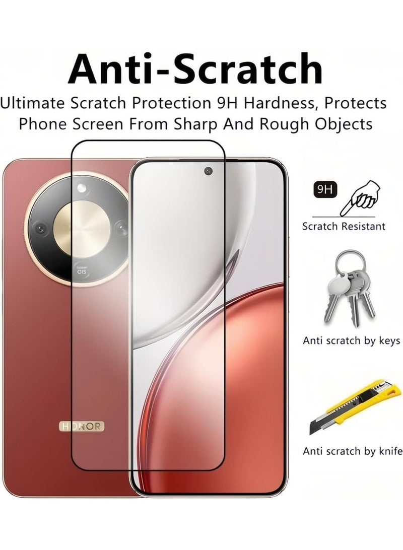 عبوة من قطعتين من الزجاج لهاتف Honor X9D، واقي شاشة زجاجي مقوى مقاوم للخدش من الحافة إلى الحافة، صلابة 9H، فيلم زجاجي مقوى لهاتف Honor X9D - Image 2