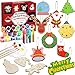 Letapapa Christmas Crafts for Kids36 Pcs Wooden Christmas Ornaments with Ropes for Hanging Decoration 12 Styles Unfinished Wood Slices with Hole DIY Ornament Craft for Boys Girls Aged 5 6 7 8 9 10 11 12 - Image 3