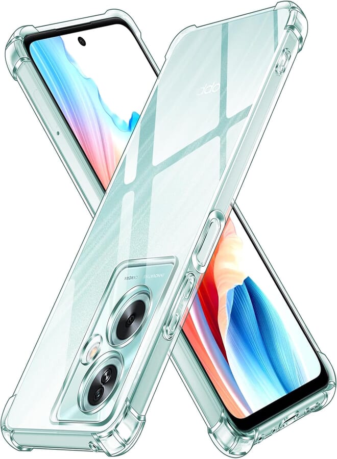 iVoler Cover for Oppo A79 5G, Shockproof Transparent Shock Absorption Case with Soft TPU Bumper, Slim Soft Silicone TPU Protective Case