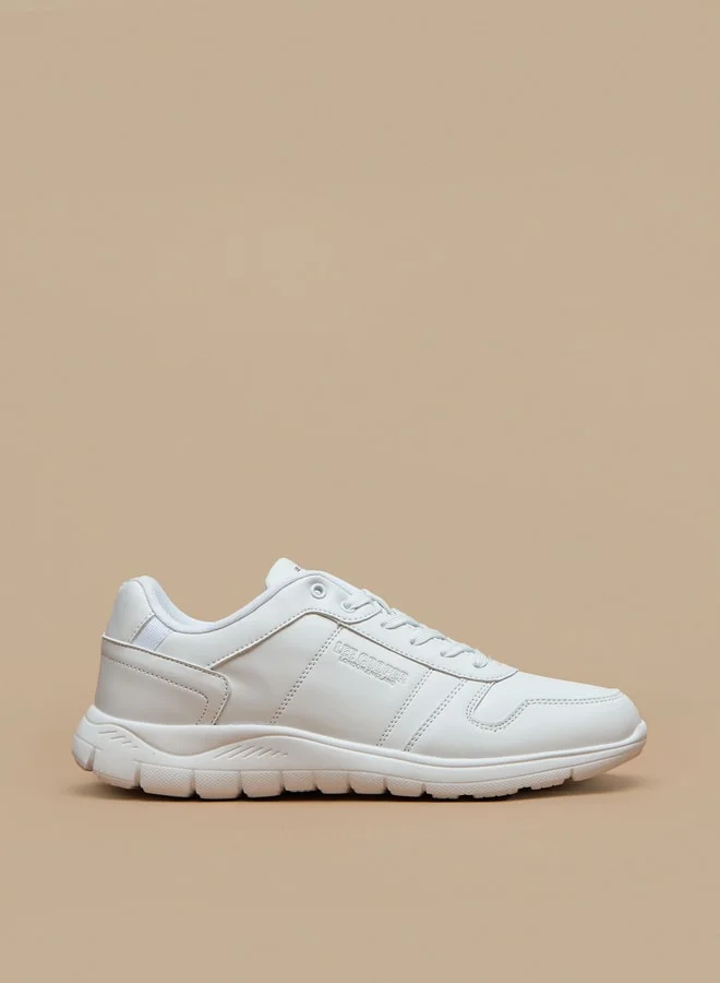 Lee Cooper Men's Solid Low Ankle Sneakers with Lace-Up Closure