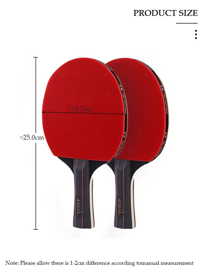 DUNISO Ping Pong Paddles Set High-Performance Table Tennis Paddle with Premium Ping Pong Balls With Storage Case 2 Players Table Tennis Racket Set For Indoor & Outdoor Games - Image 2