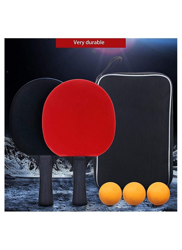 DUNISO - Ping Pong Paddles Set High-Performance Table Tennis Paddle with Premium Ping Pong Balls With Storage Case 2 Players Table Tennis Racket Set For Indoor & Outdoor Games - Image 1
