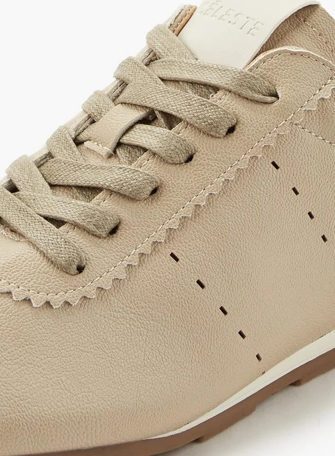Celeste IVORY Women Lace-Up Sneakers for Women | Best Price UAE