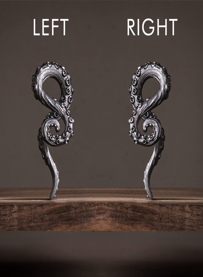 ERKUOO 2PCS Octopus Dangle Ear Weights for Stretched Ear Hangers Ears Gauges Plugs Body Jewelry Piercing Tunnles 0g(8mm) - Image 5