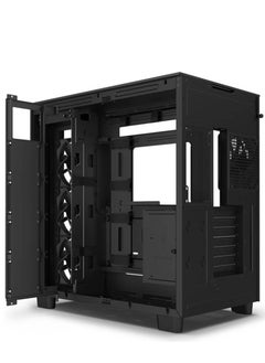 NZXT NZXT H9 Flow Dual-Chamber Mid-Tower ATX Gaming PC Case, High-Airflow Top Panel, Temp Glass Front & Side, Up to 360mm Radiator & 10x 120mm Fans Support, USB 3.2 Type-C & A Ports, Black | CM-H91FB-01  - Image 5