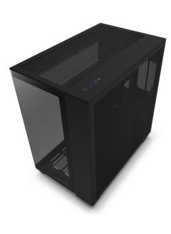 NZXT NZXT H9 Flow Dual-Chamber Mid-Tower ATX Gaming PC Case, High-Airflow Top Panel, Temp Glass Front & Side, Up to 360mm Radiator & 10x 120mm Fans Support, USB 3.2 Type-C & A Ports, Black | CM-H91FB-01  - Image 3