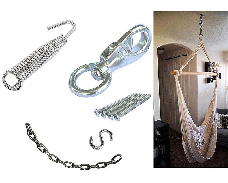 DIY Crafts DIY Crafts CTDIYHI44784 1 Pack for Hang Hammock Chair Spring Swivel Hook Hanging Kit Heavy Duty Stainless Steel 500  - Image 5