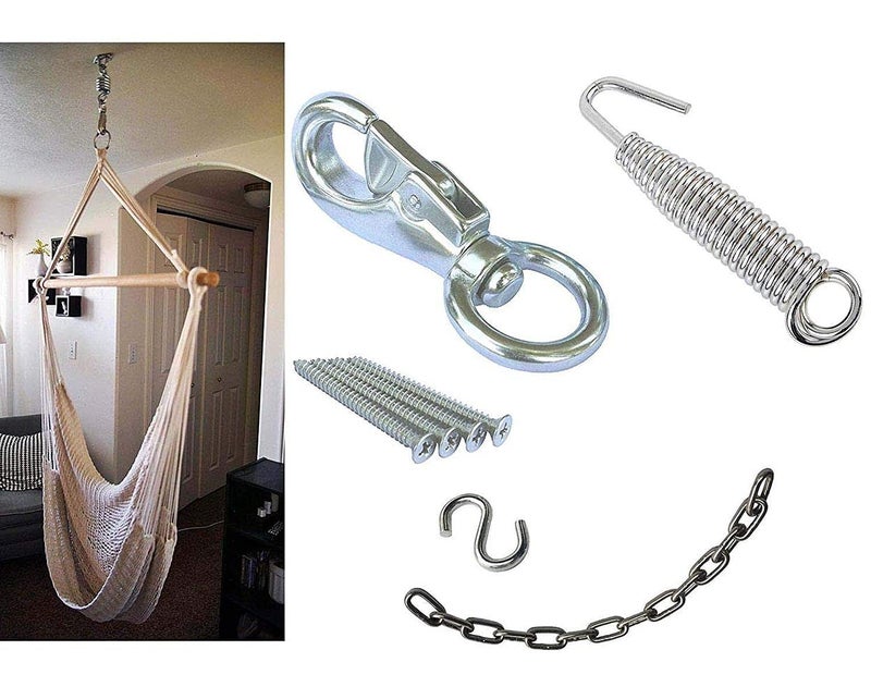 DIY Crafts DIY Crafts CTDIYHI44784 1 Pack for Hang Hammock Chair Spring Swivel Hook Hanging Kit Heavy Duty Stainless Steel 500  - Image 3