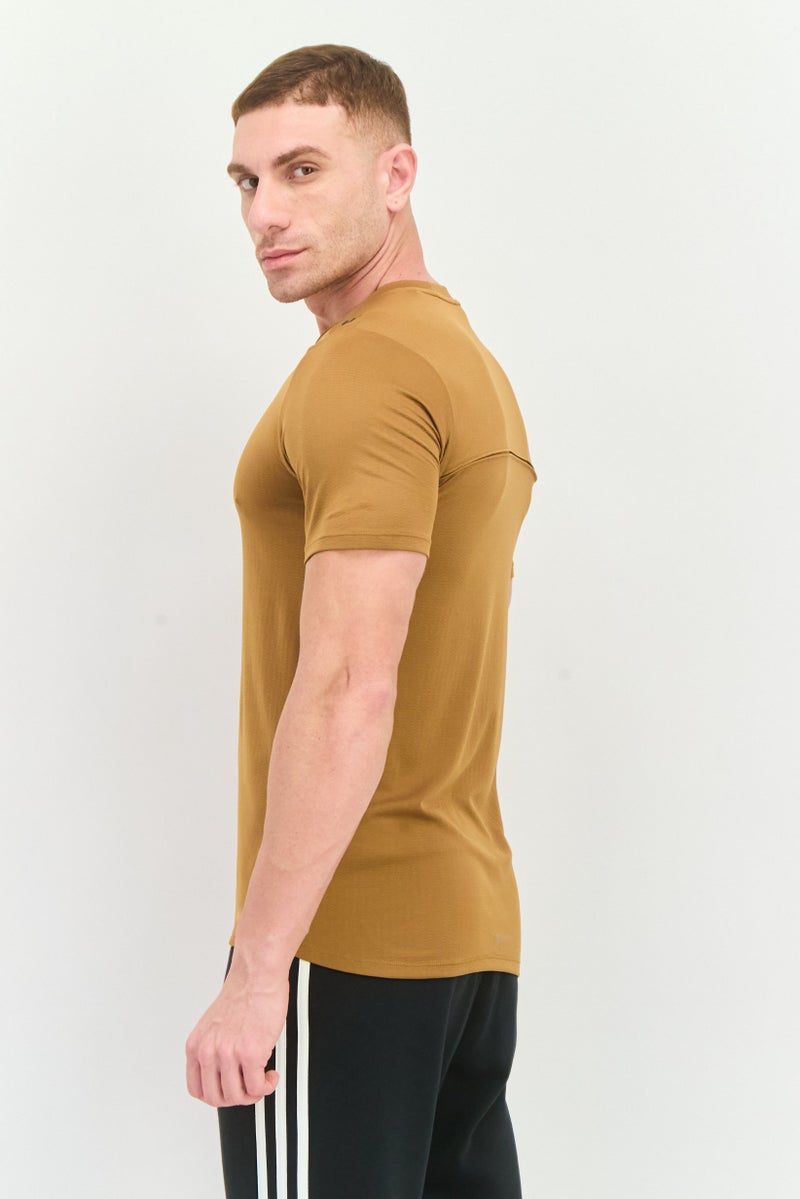 Adidas Men Sportswear Fit Short Sleeve Training T-Shirt, Autumn Orange - Image 2