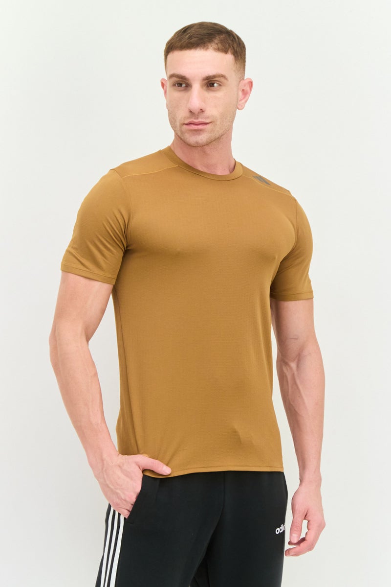 Adidas Men Sportswear Fit Short Sleeve Training T-Shirt, Autumn Orange - Image 1