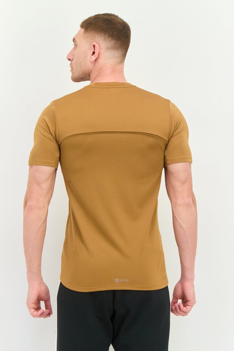 Adidas Men Sportswear Fit Short Sleeve Training T-Shirt, Autumn Orange - Image 4