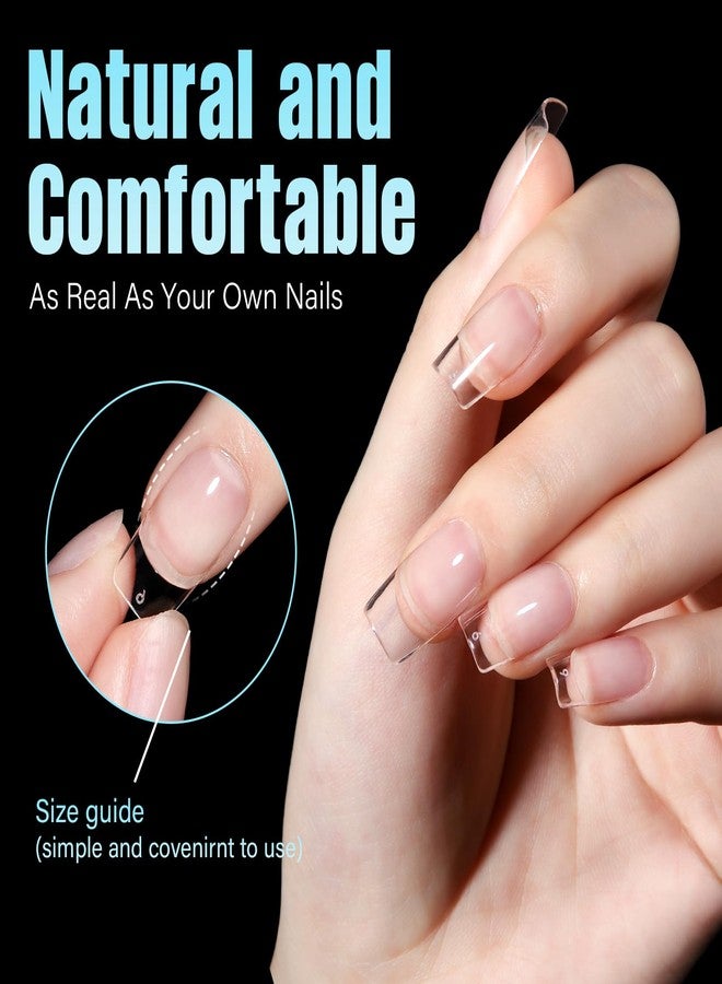 TOMICCA Short Square Nail Tips, 240Pcs Half Matte Press on Full Cover Acrylic Nails, 12 Sizes Soft Acrylic Fake Nail Tips for Nail Extension Art Home DIY Nail Salon - Image 3
