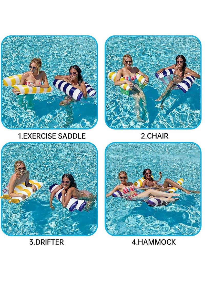 KYD - Inflatable Swimming Pool PVC Float Lounge with Air Pump Multi-Purpose Water Hammock, Mesh Lounge Chair, Drifter, Saddle Portable Sunbathing Pool Accessories - Image 1