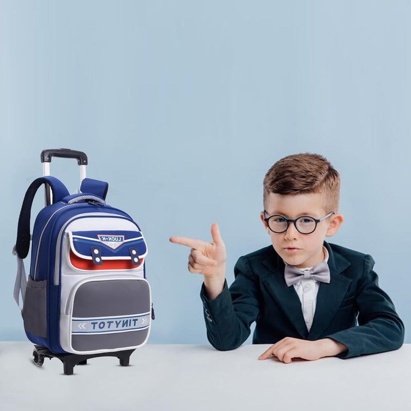 Tinytot Store 22 Litre 17-Inch Waterproof Large School Bag for Boys & Girls, Kids School Bag, School Backpack for Girls and Boys, for Kids, Ideal for Children with Trolley SB238T - Image 5