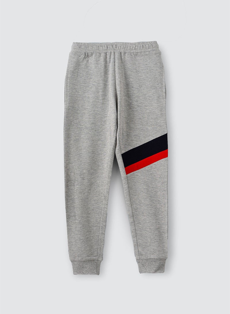 JAM Knit jogger with cut n sew panels at front - Image 1