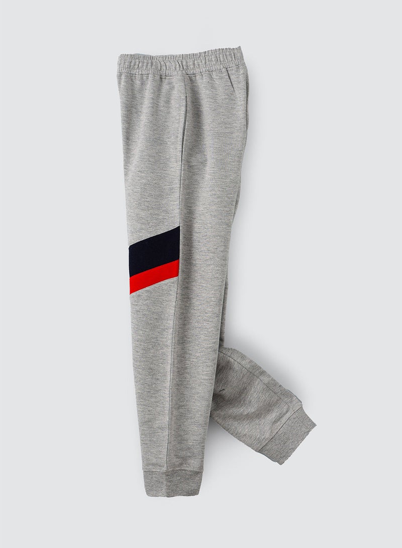 JAM Knit jogger with cut n sew panels at front - Image 3