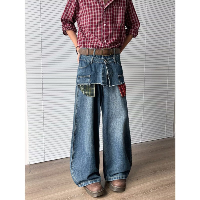 Unisex Classic Denim Jeans Loose Fit Daily Outdoor Wear - Image 4