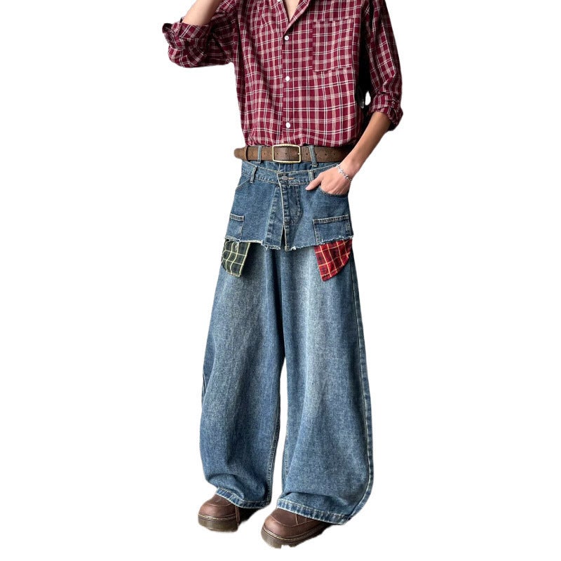 Unisex Classic Denim Jeans Loose Fit Daily Outdoor Wear - Image 5