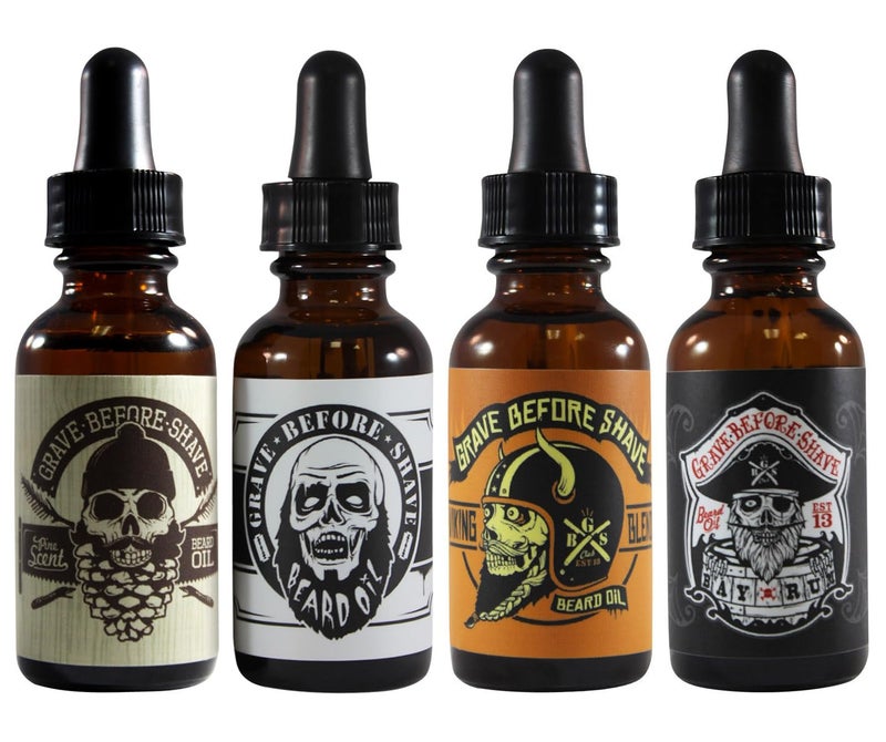 Grave Before Shaveâ„¢ Beard Oil 4 Pack
