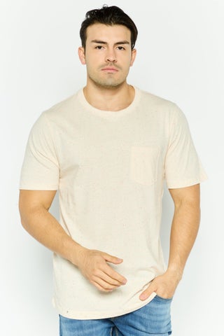 Men Crew Neck Short Sleeve Textured T Shirt, Beige - pzsku/Z811470063F9E611E54FBZ/45/1747057045/9f49de98-7e50-4f72-8c69-1698ef5049bb