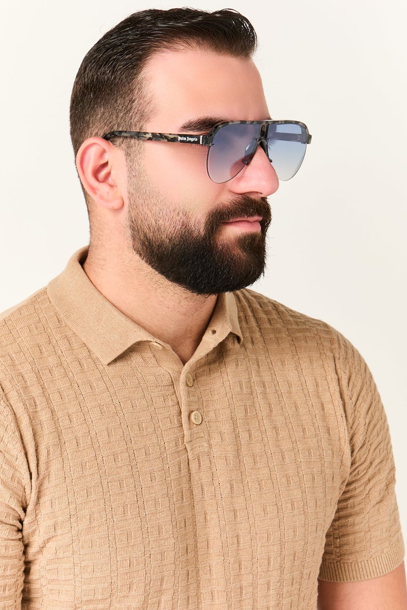 Palm Angels Men PERI10B UV Protection Aviator Sunglasses, Multicolor - Image 2