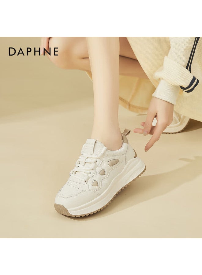Daphne Fashion Soft Sole Comfortable Women's Sports Shoes Lightweight Versatile Foot-revealing Travel Shoes Casual Women's Shoes Apricot Color Size 38 - Image 4