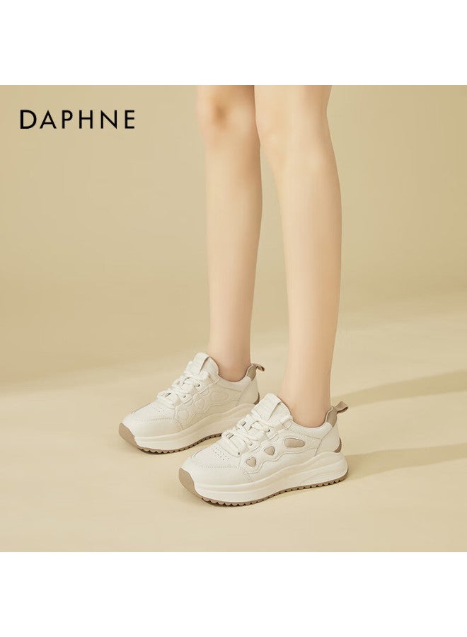 Daphne Fashion Soft Sole Comfortable Women's Sports Shoes Lightweight Versatile Foot-revealing Travel Shoes Casual Women's Shoes Apricot Color Size 38 - Image 2