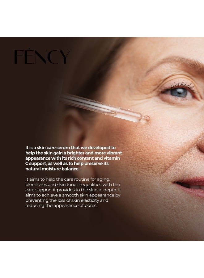 FÈNCY Vitamin C Serum 30ml | Skin Brightening | Prevent the Loss of Elasticity of the Skin, Hydrating | Suitable for Sensitive Skin | Vegan | Alcohol Free | Dermatologically Tested | No Food Coloring - Image 5