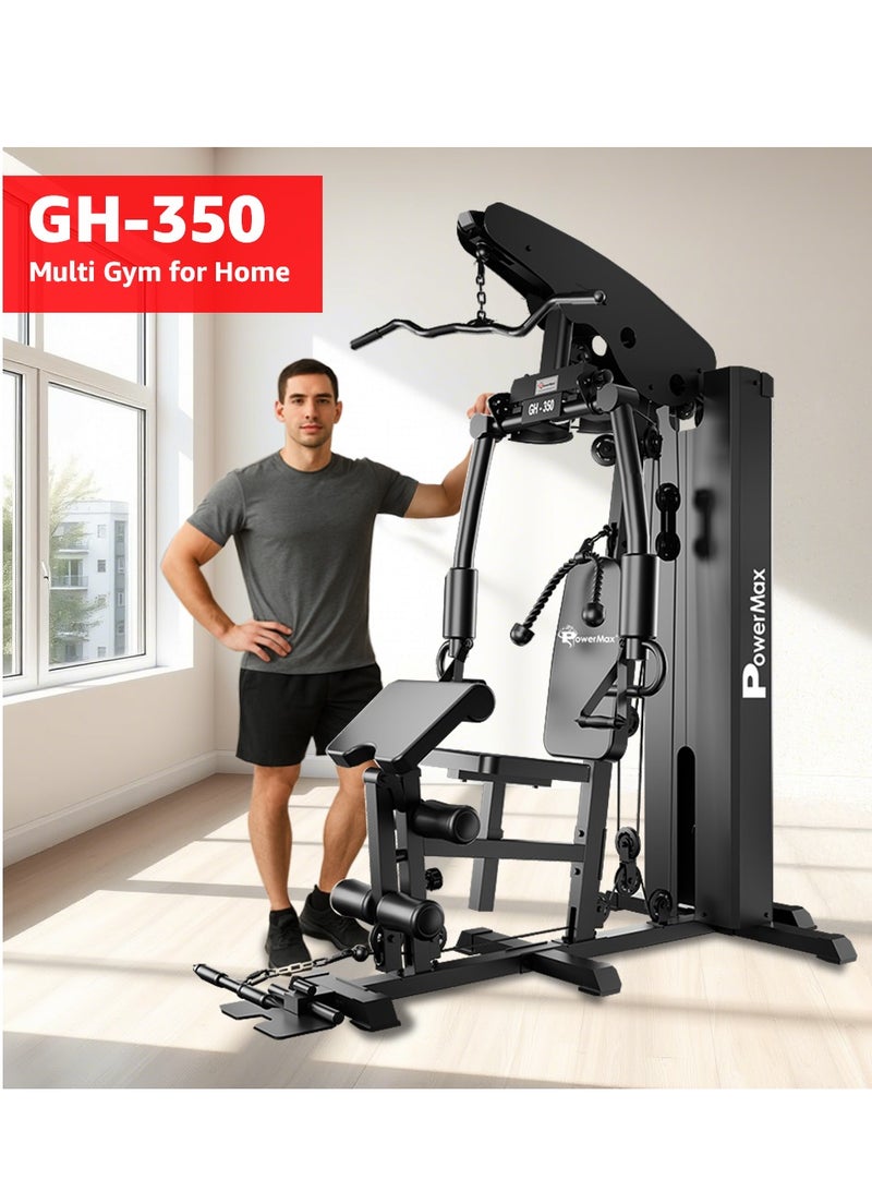 PowerMax Fitness PowerMax Fitness GH-350 Multifunction Home Gym | 73kg Weight Stack | Adjustable Weight | Max User Wt: 220kg |Strength Training Equipment|All-in-One Workout Station  - Image 2