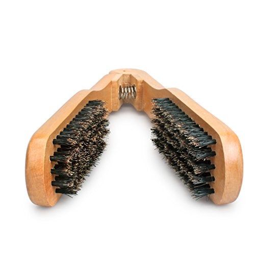 Amariver DIY Salon Hairdressing Hair Straightener Wooden Anti-static Dual-Brush Comb - Image 3