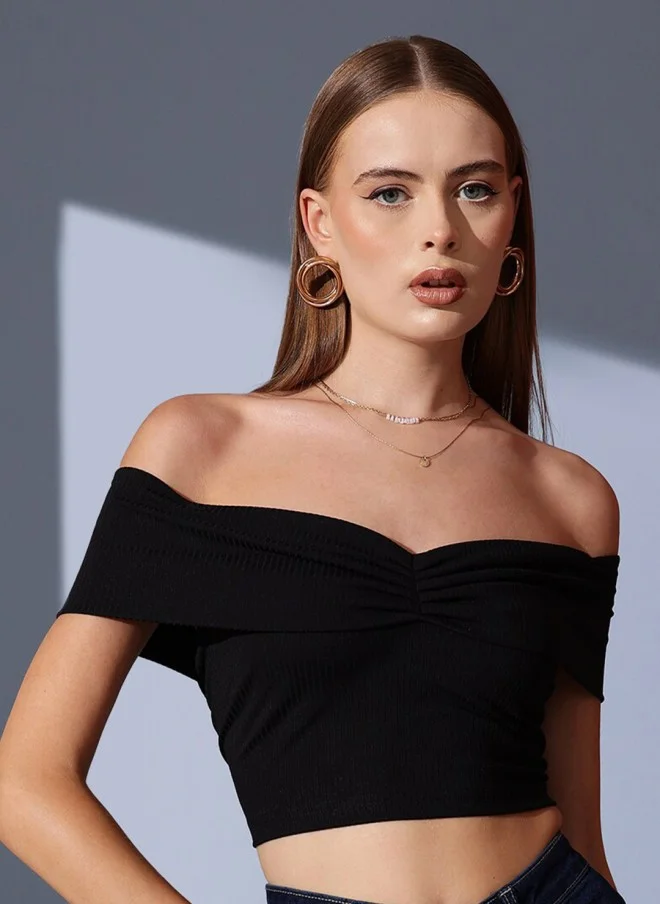 STREET 9 Bardot Crop Top for Women