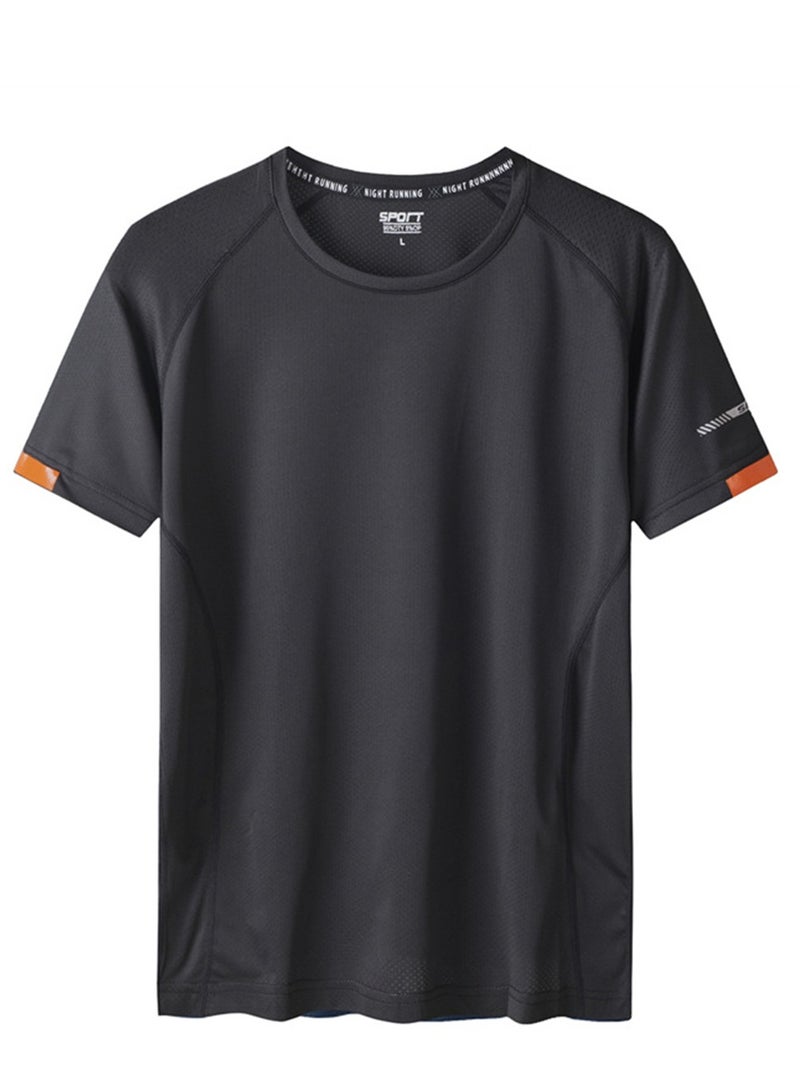 Summer quick-drying short-sleeved T-shirt men's sports t-shirt outdoor large size stretch short-sleeved quick-drying T-shirt - Image 1
