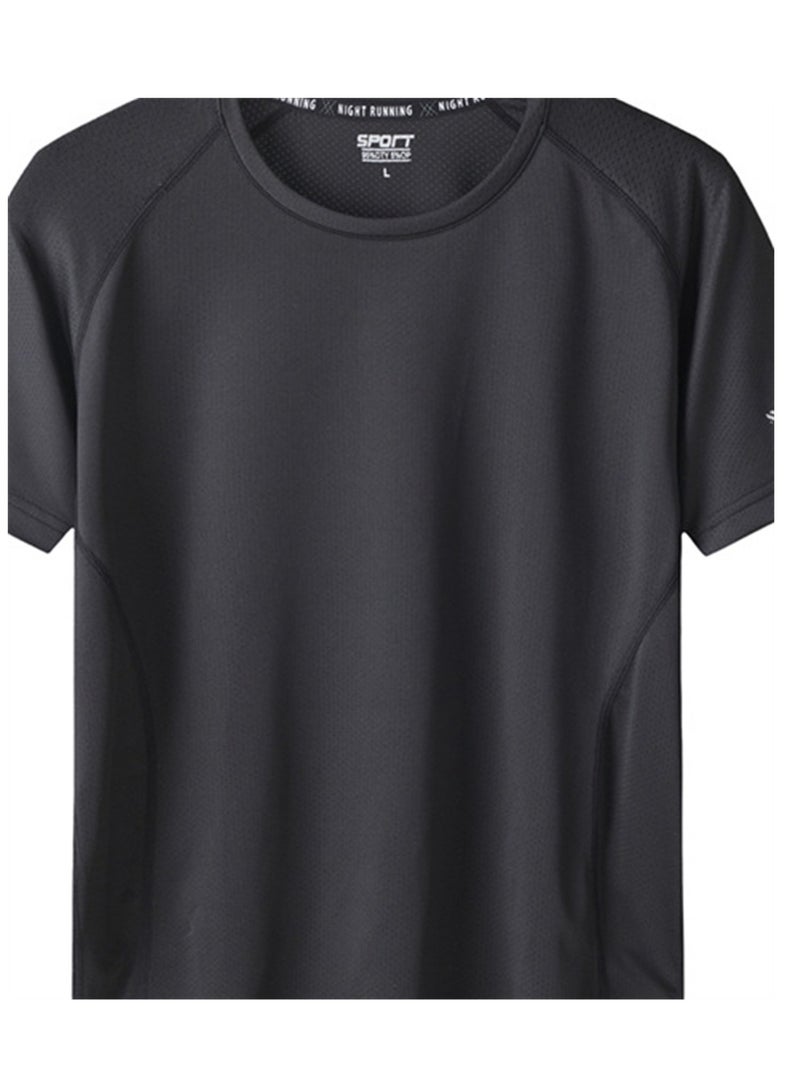 Summer quick-drying short-sleeved T-shirt men's sports t-shirt outdoor large size stretch short-sleeved quick-drying T-shirt - Image 2