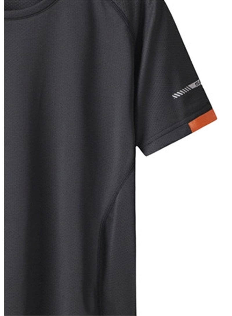 Summer quick-drying short-sleeved T-shirt men's sports t-shirt outdoor large size stretch short-sleeved quick-drying T-shirt - Image 3