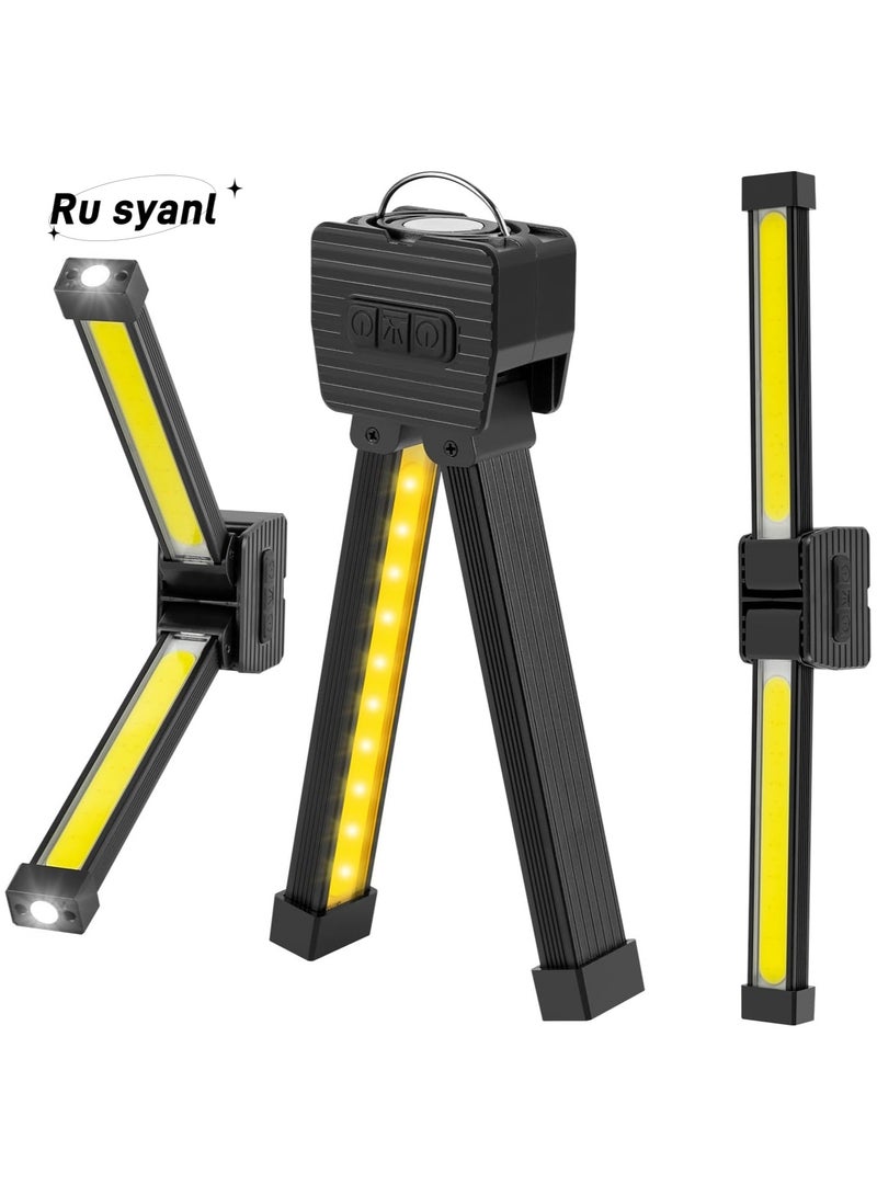 Gym Lamp Portable Posing Lamp Magnetic LED Flashlight 7th Gear Dimming with Hanging Hook 180° Folding Gym Light - Image 1