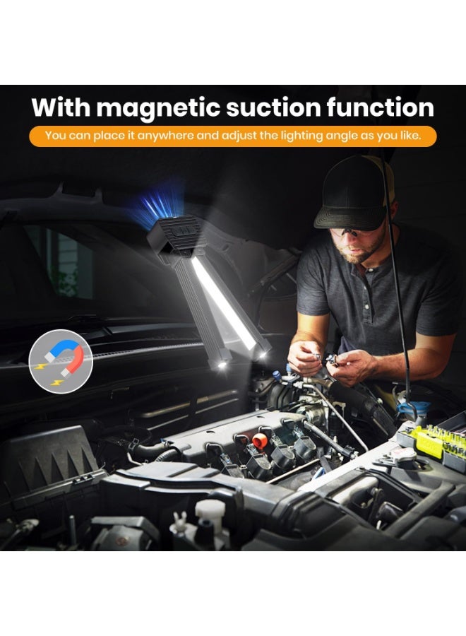 Gym Lamp Portable Posing Lamp Magnetic LED Flashlight 7th Gear Dimming with Hanging Hook 180° Folding Gym Light - Image 3