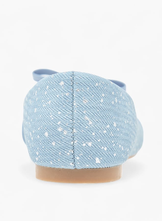 فلورا بيلا من شو إكسبرس حذاء باليرينا بناتي سهل الارتداء بلمسة معدنية - Image 5