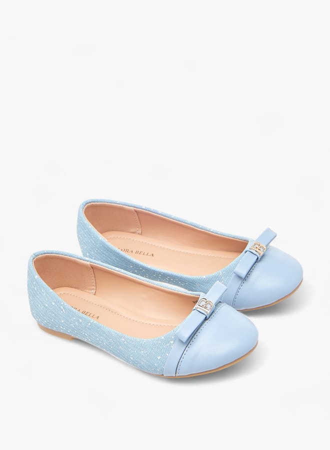 فلورا بيلا من شو إكسبرس حذاء باليرينا بناتي سهل الارتداء بلمسة معدنية - Image 3