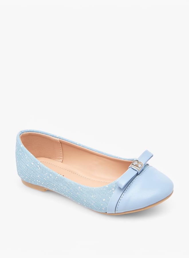 فلورا بيلا من شو إكسبرس حذاء باليرينا بناتي سهل الارتداء بلمسة معدنية - Image 2