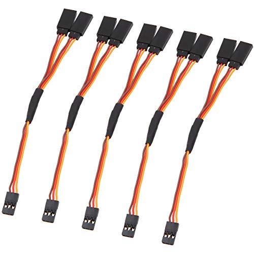 Unigift 5pcs 150mm Y Type Extended Line Extension Lead Wire Cable for Futaba JR Y Harness Servo Lead Extension - Image 1