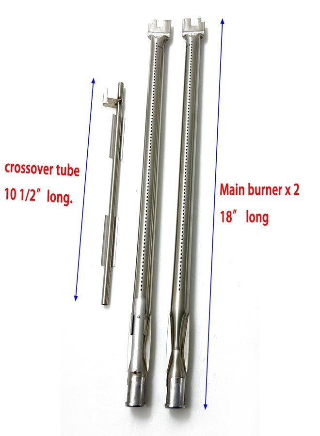 Direct Store طقم المتجر المباشر DG271، قضبان نكهة من الفولاذ المطلي بالبورسلين 7635 بطول 15.3 بوصة، وأنابيب شعلة شواء من الفولاذ المقاوم للصدأ 69785، لأجهزة ويبر سبيريت 1 و2 200 المزودة بوحدة تحكم أمامية، وسبيريت E210، وE220، وS210، وS220 - Image 2