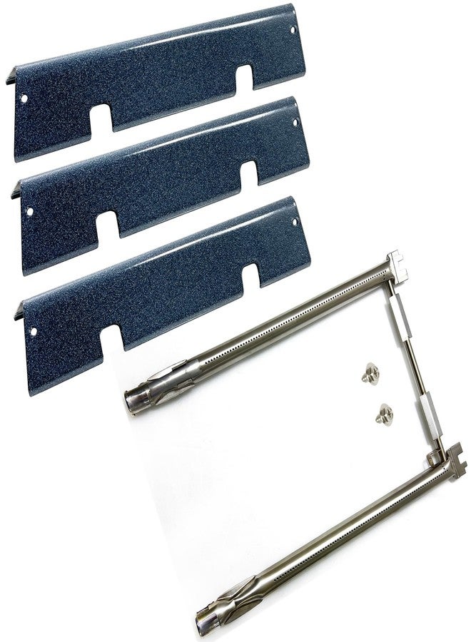 Direct Store طقم المتجر المباشر DG271، قضبان نكهة من الفولاذ المطلي بالبورسلين 7635 بطول 15.3 بوصة، وأنابيب شعلة شواء من الفولاذ المقاوم للصدأ 69785، لأجهزة ويبر سبيريت 1 و2 200 المزودة بوحدة تحكم أمامية، وسبيريت E210، وE220، وS210، وS220 - Image 1