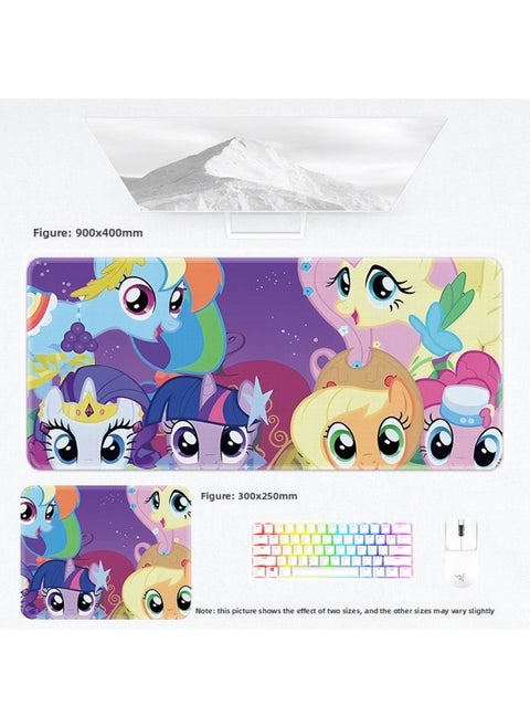 Pony Polly Mouse Pad Keyboard Pad Student Office Game-color:900x400x3mm-pattern:My Little Pony 109