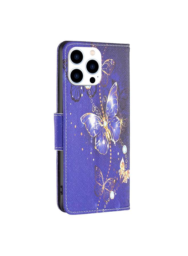 S-TOP Case For iPhone 15 Pro Colored Drawing Pattern Flip Leather Phone Case - Image 3