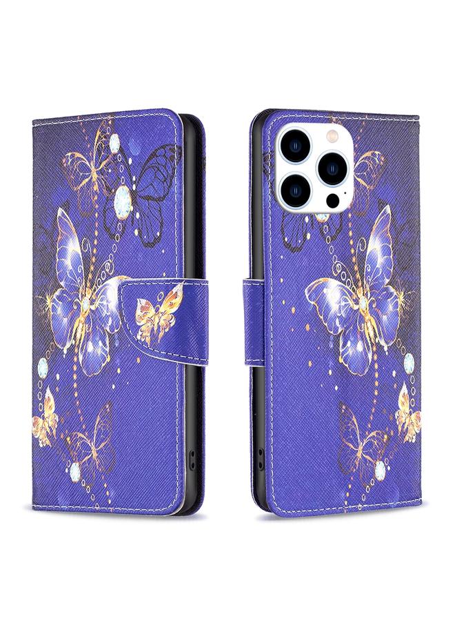 S-TOP Case For iPhone 15 Pro Colored Drawing Pattern Flip Leather Phone Case - Image 1